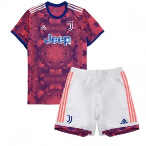 Juventus kläder Barn 2022-23 Tredje Tröja Kortärmad (+ korta byxor)